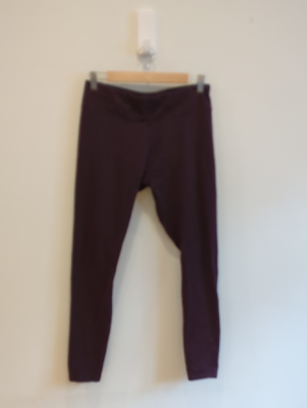 Pact Organic Plum Purple Cotton Leggings Women's Size Large Athleisure Active